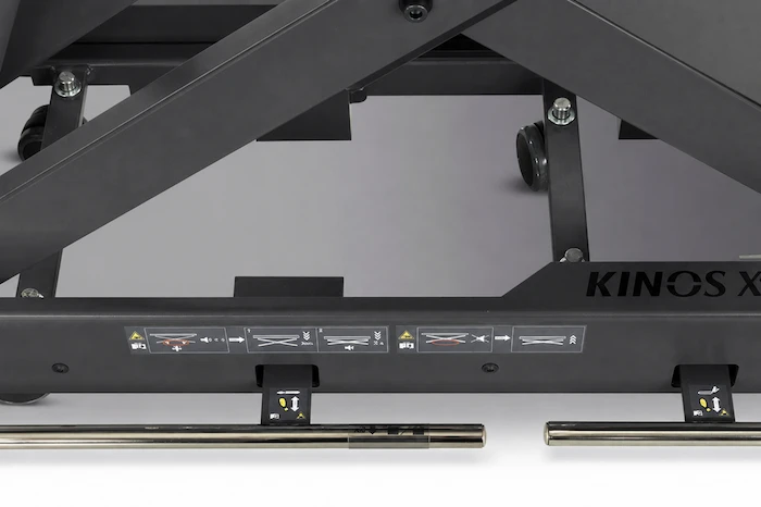 Kinos X foot bar hands-free height adjustment
